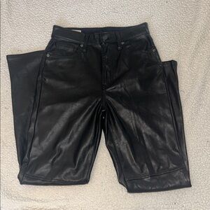 GAP Vegan Leather 90s Original Straight Jeans size 26